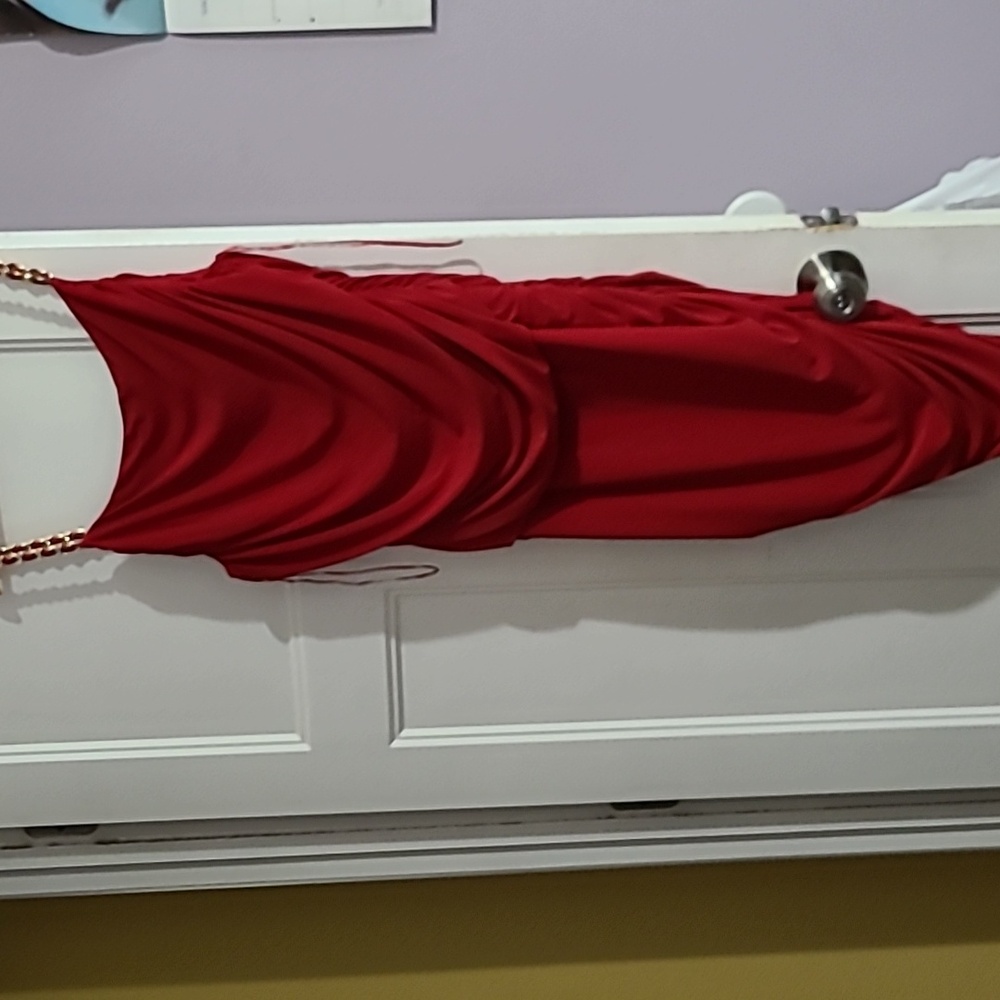 Elegant Red RUCHED Dress